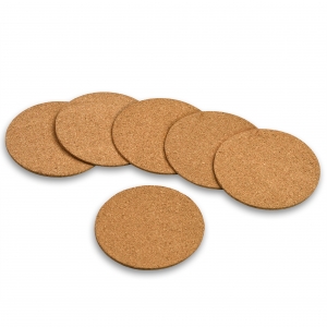 Kork Untersetzer 6tlg. � 9,5cm, pureNatur